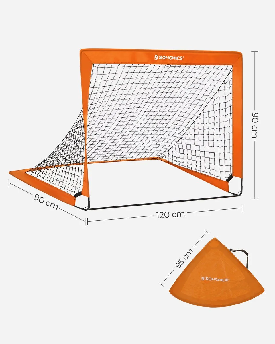 Songmics Pop-up Voetbaldoel 2 Stuks - Oranje