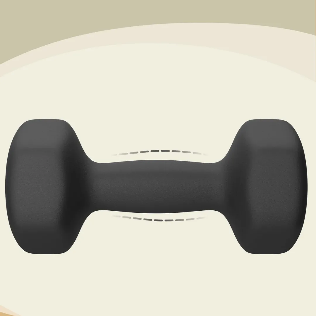 Songmics Halterset 2x8kg - Hexagon Dumbbells - Neopreen Coating - Inktzwart