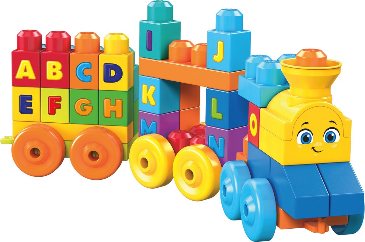 MEGA Bloks ABC muziektrein - Educatieve bouwblokken voor 1-5 jaar - 50 blokken
