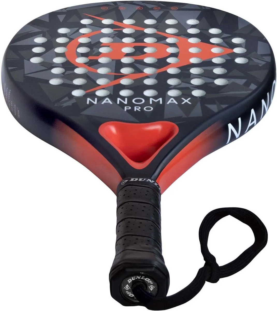 Dunlop Nanomax Pro Padelracket - L2 Grip - Zwart/Rood