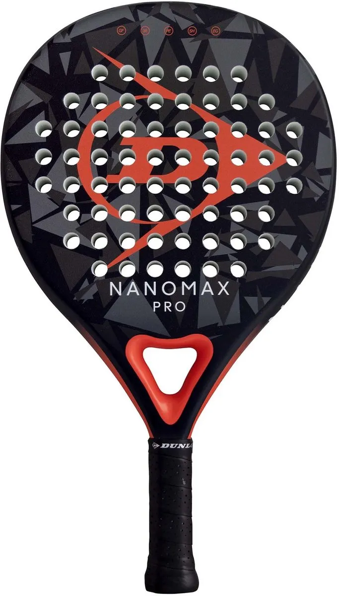Dunlop Nanomax Pro Padelracket - L2 Grip - Zwart/Rood