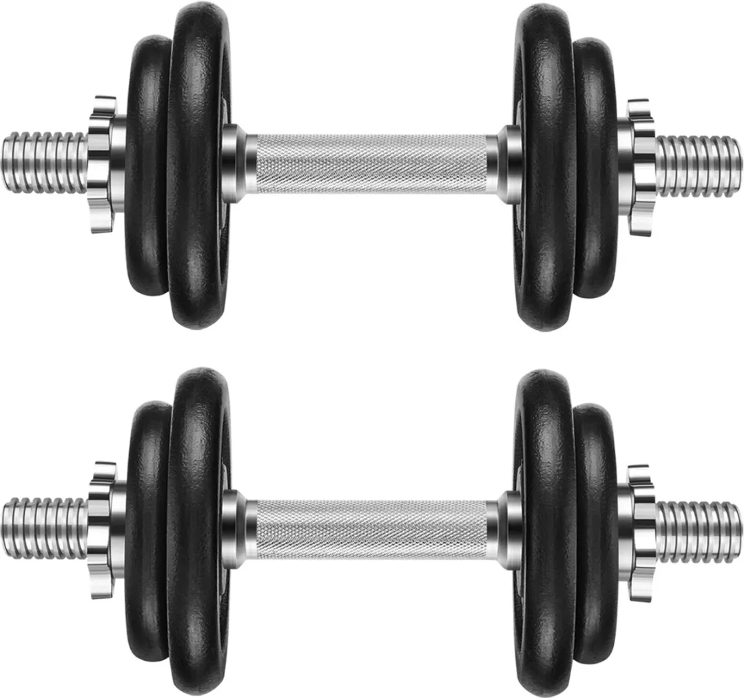 Songmics SYL20LBKV1 Halterset Gietijzer 2x10kg