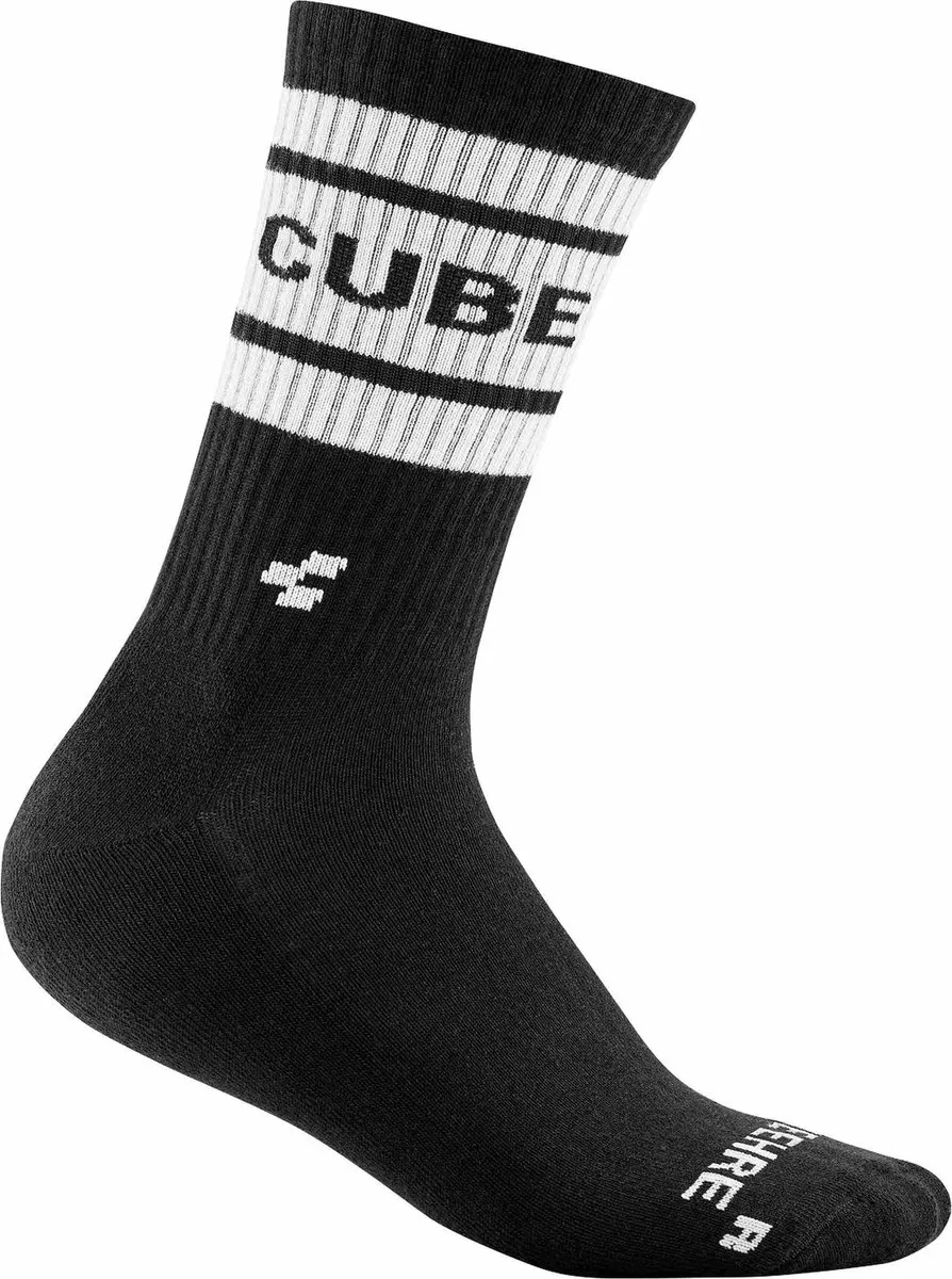 Cube After Race High Cut Fietssokken 40-43 - Zwart/Wit
