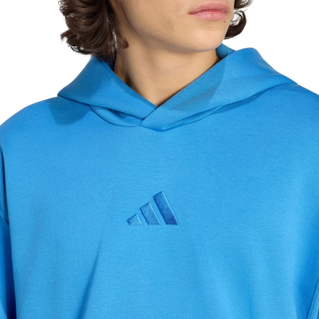 Adidas ALL SZN Fleece Hoodie Heren - M - Blauw