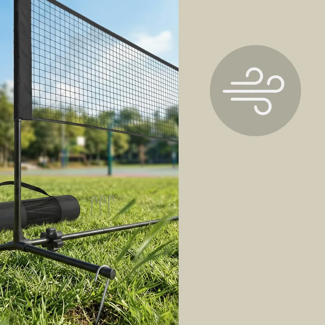Songmics SYQ500HV1 Badmintonnet - Verstelbaar 100-150cm - 4 Pennen