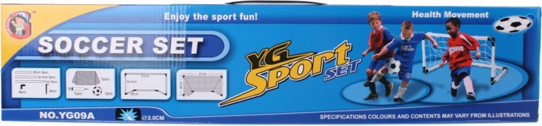 Jonotoys Voetbaldoel Set - 1 Doel, Bal & Pomp Wit