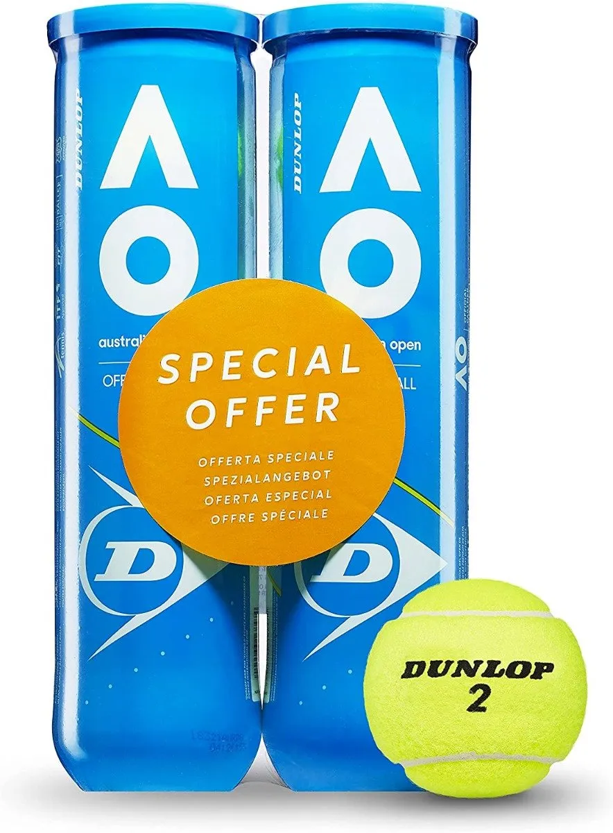 Dunlop Australian Open Tennisballen - 8 Stuks