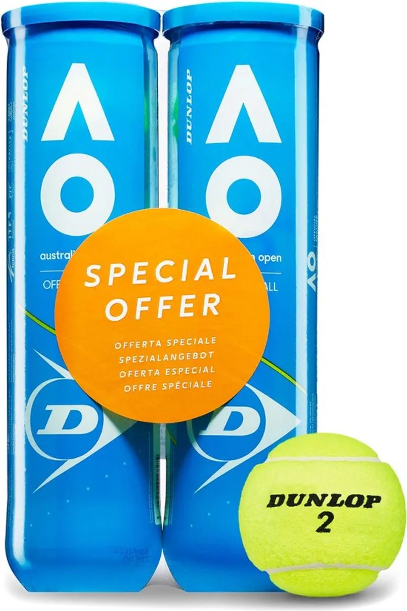Dunlop Australian Open Tennisballen - 8 Stuks