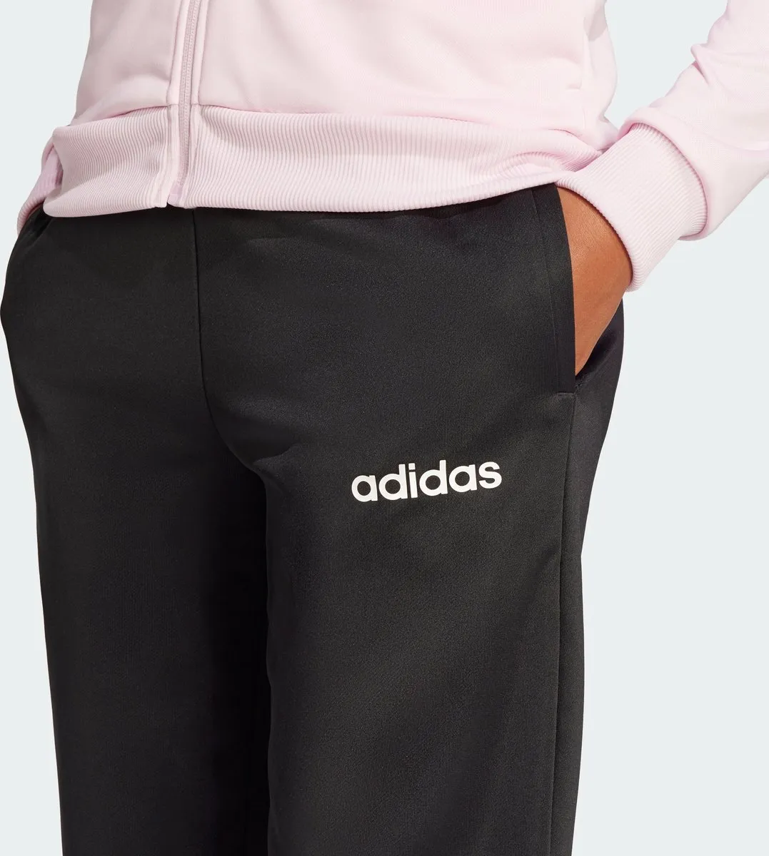 adidas Sportswear Essentials Linear Trainingspak M - Roze