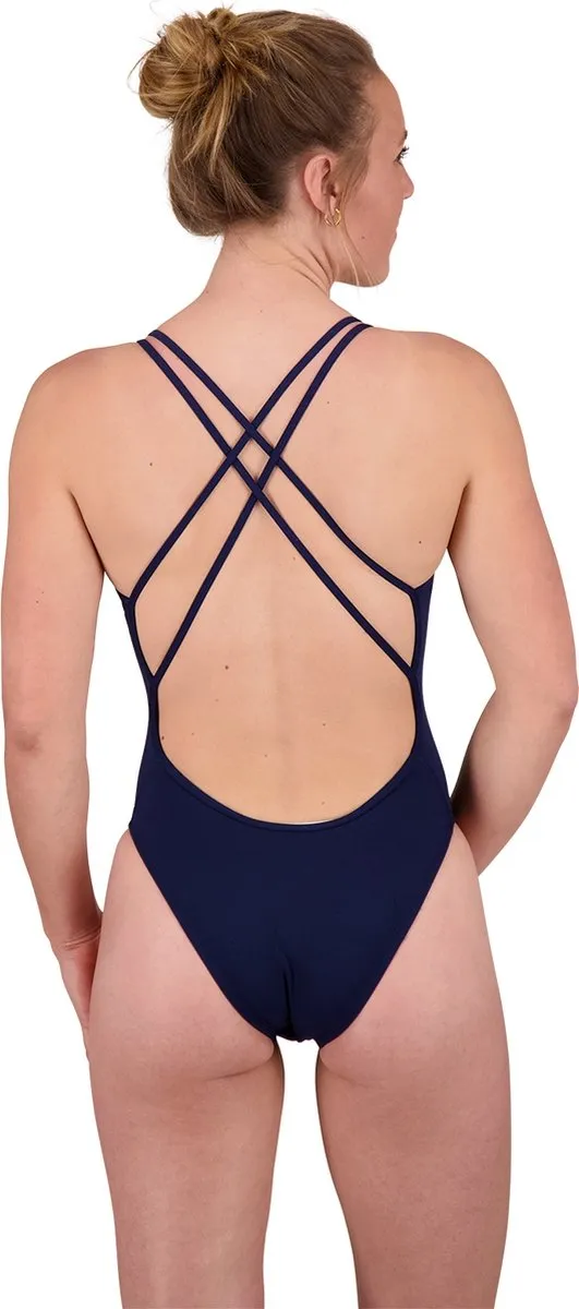 Nike Swim Hydrostrong Spiderback Badpak - Maat 36 - Marineblauw - afbeelding 6 van 6