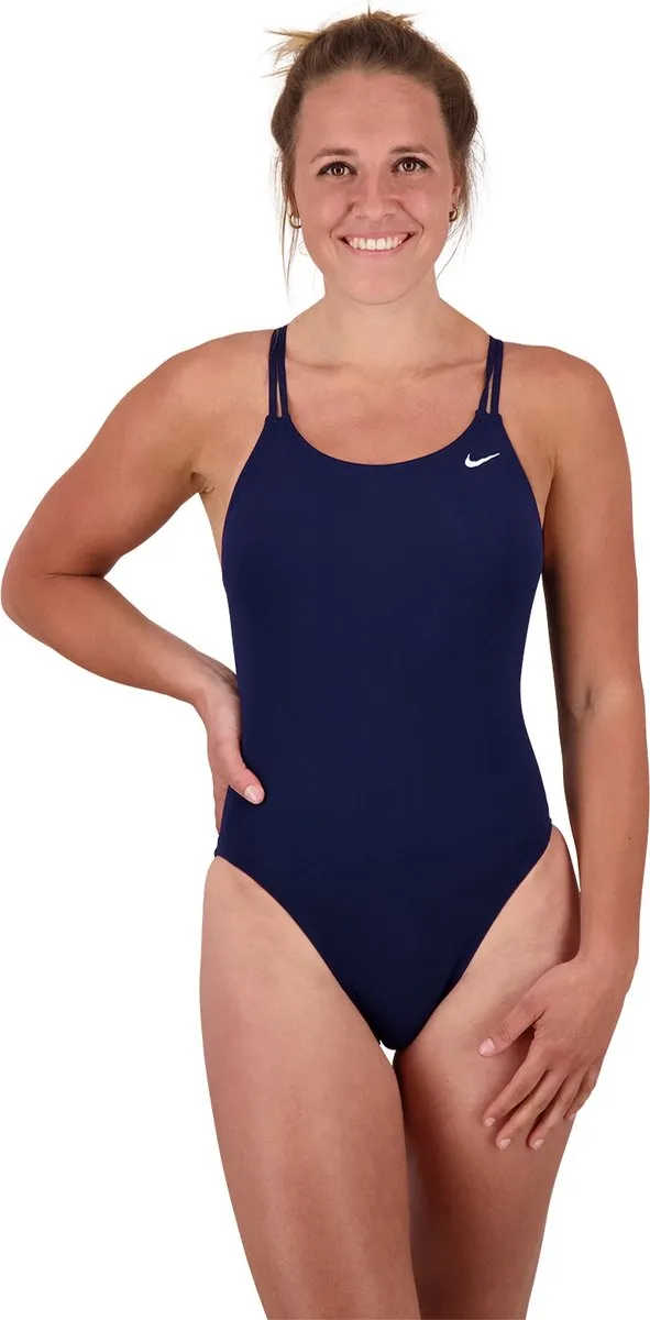 Nike Swim Hydrostrong Spiderback Badpak - Maat 36 - Marineblauw - afbeelding 5 van 6