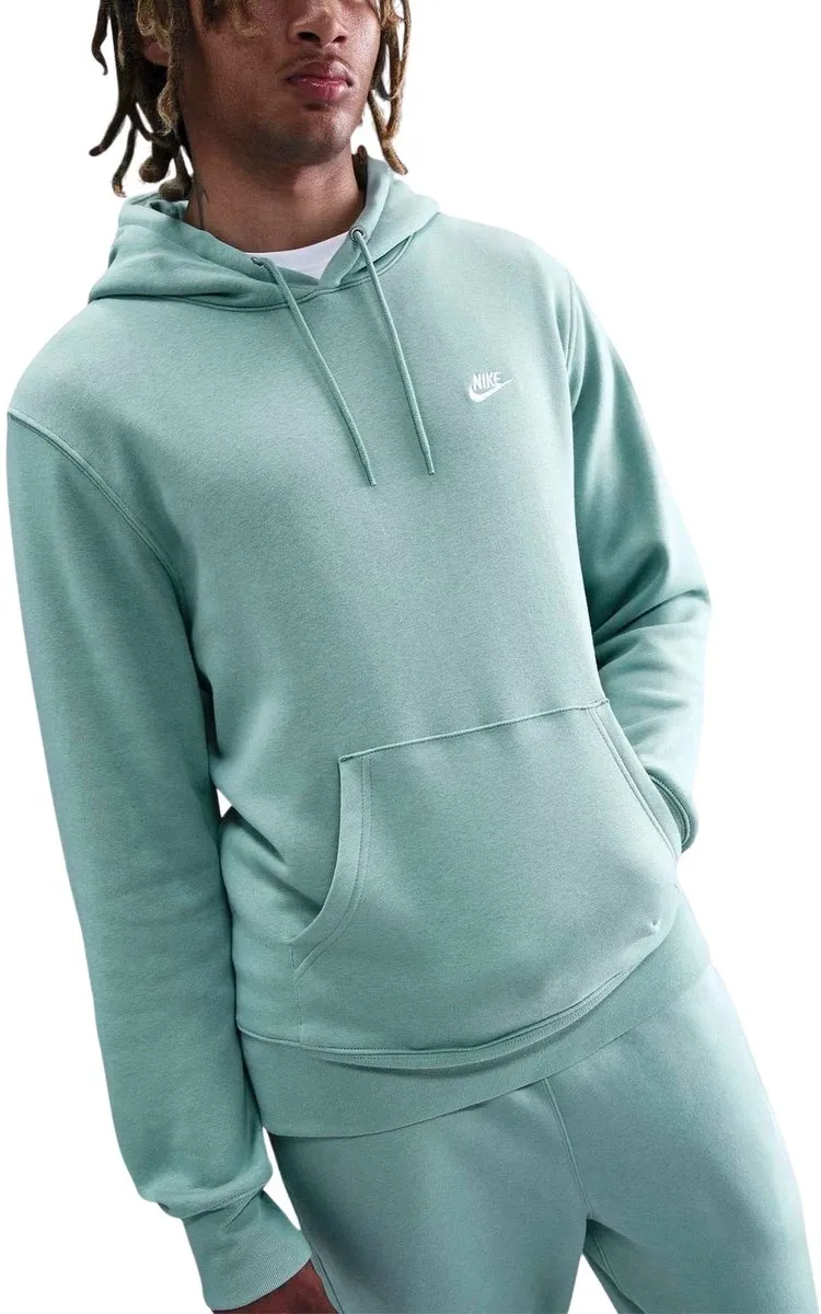 Nike Club Hoodie Heren M - FN3859-017 - Lichtblauw