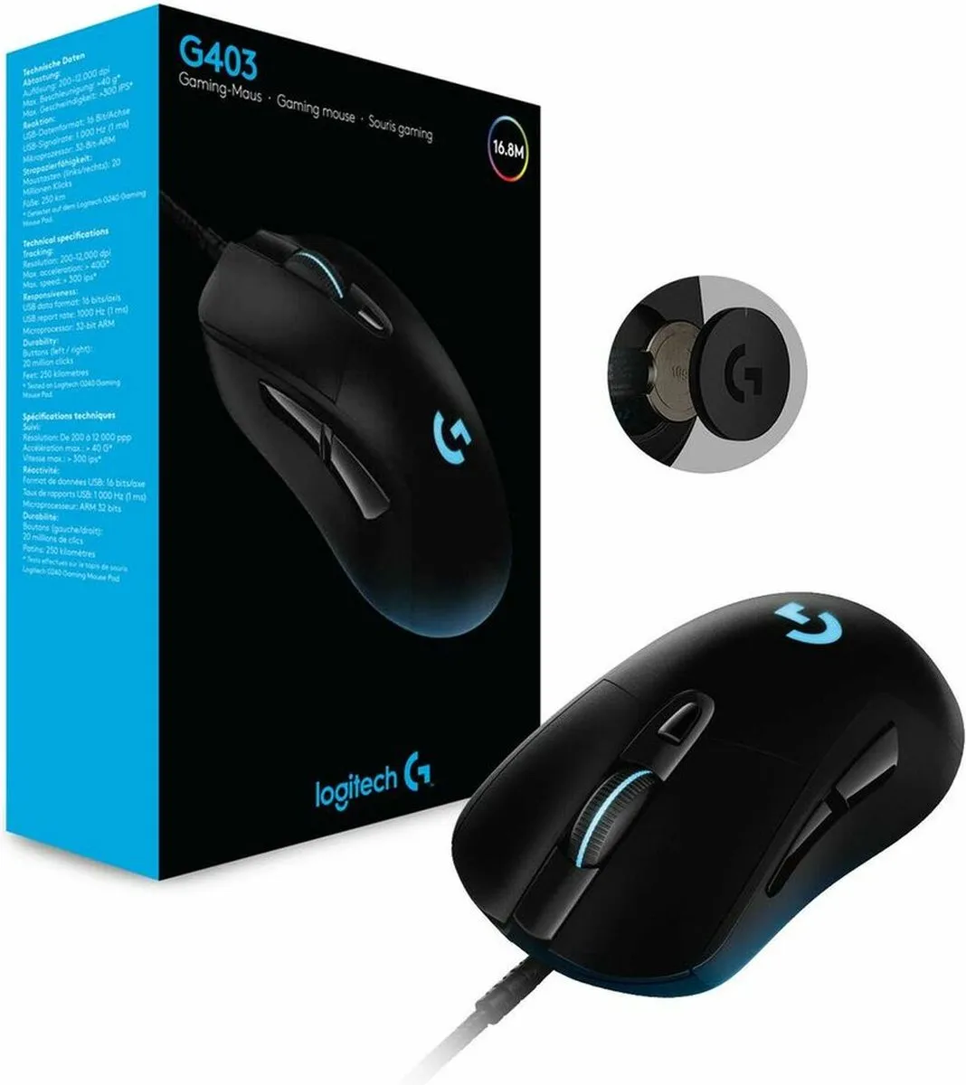 Logitech G G403 HERO Bedrade Gaming Muis 25K DPI - Zwart