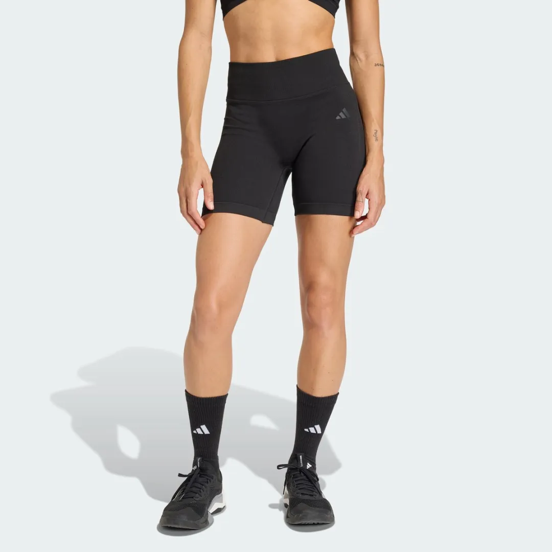 Adidas Performance Workout Essentials Knit Scrunch Legging 5-Inch - Zwart
