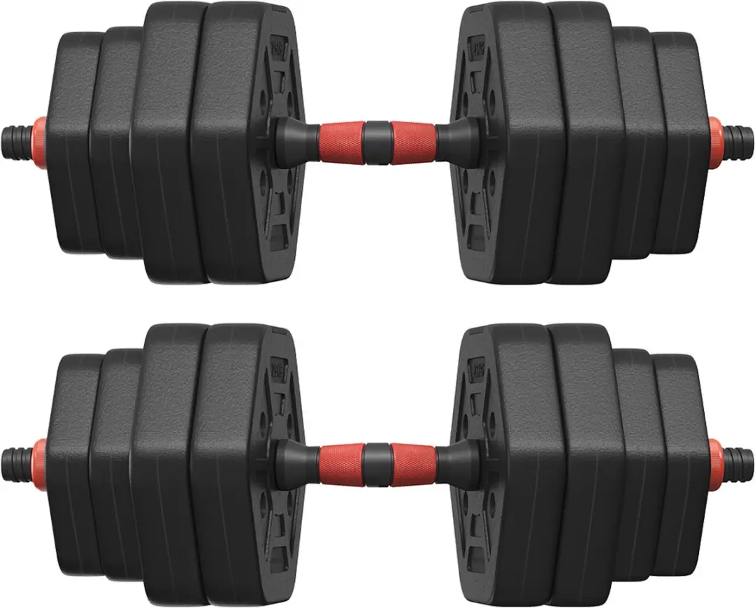 Songmics Halterset 30kg - Hexagon Dumbbells - Zwart