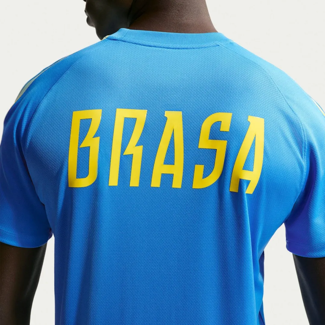 Nike Brazilië Strike Shirt WK2026 - Maat S - Blauw/Geel