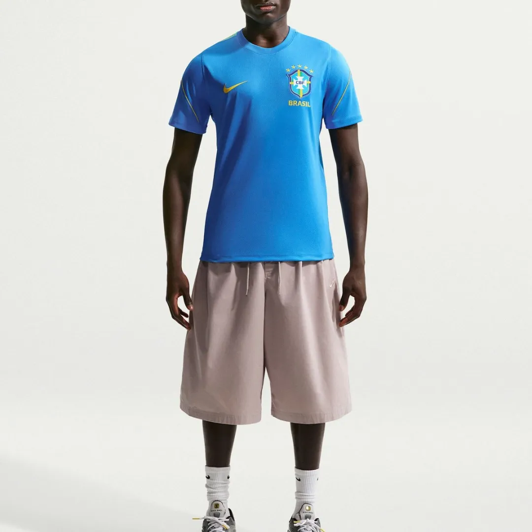 Nike Brazilië Strike Shirt WK2026 - Maat S - Blauw/Geel