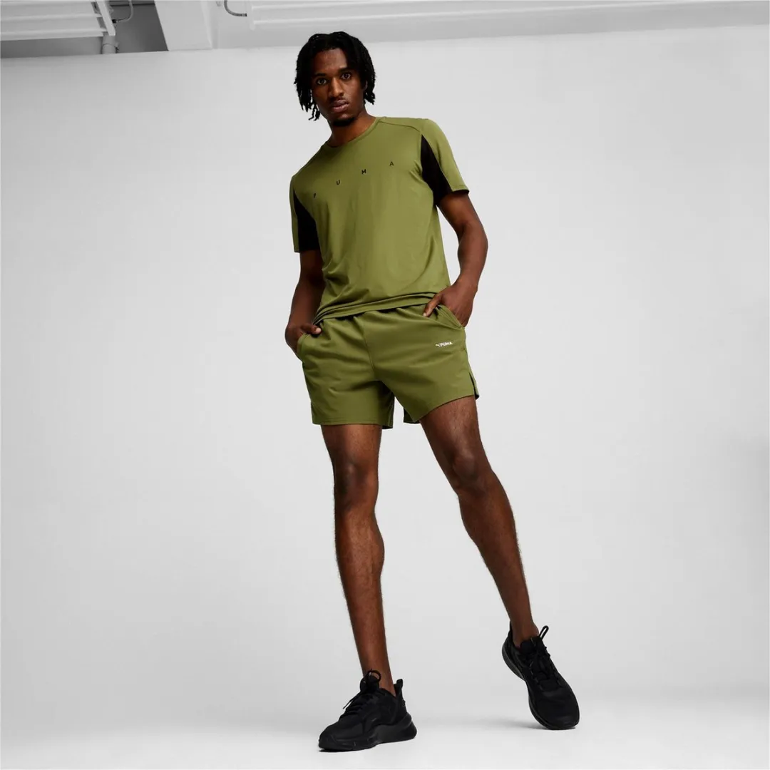 PUMA FIT 5 Ultrabreathe Stretch Short Heren Sportbroek - Olive Green - afbeelding 6 van 6