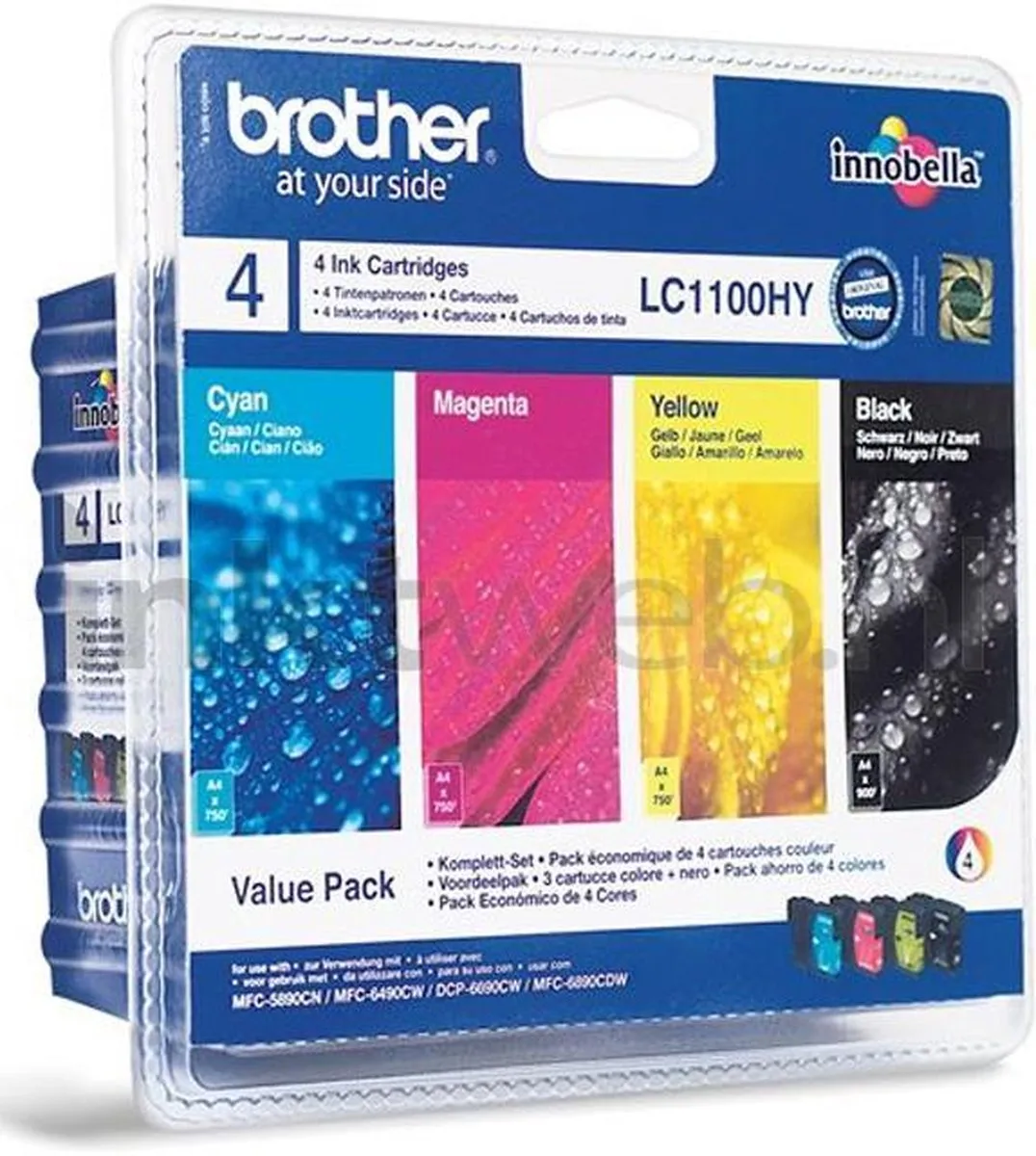 Brother LC-1100HYVALBP Inktcartridge - 4 Kleuren - 10.1ml