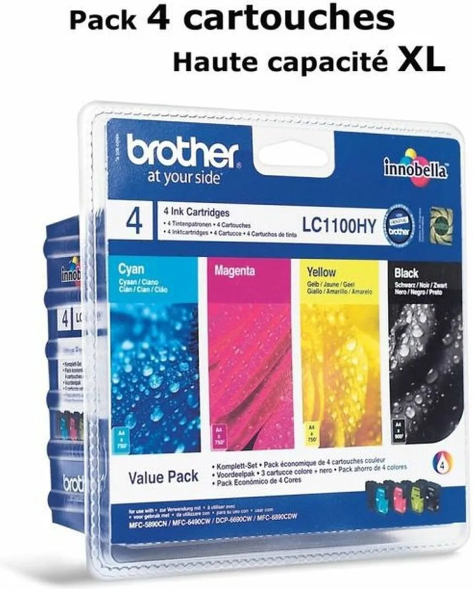 Brother LC-1100HYVALBP Inktcartridge - 4 Kleuren - 10.1ml