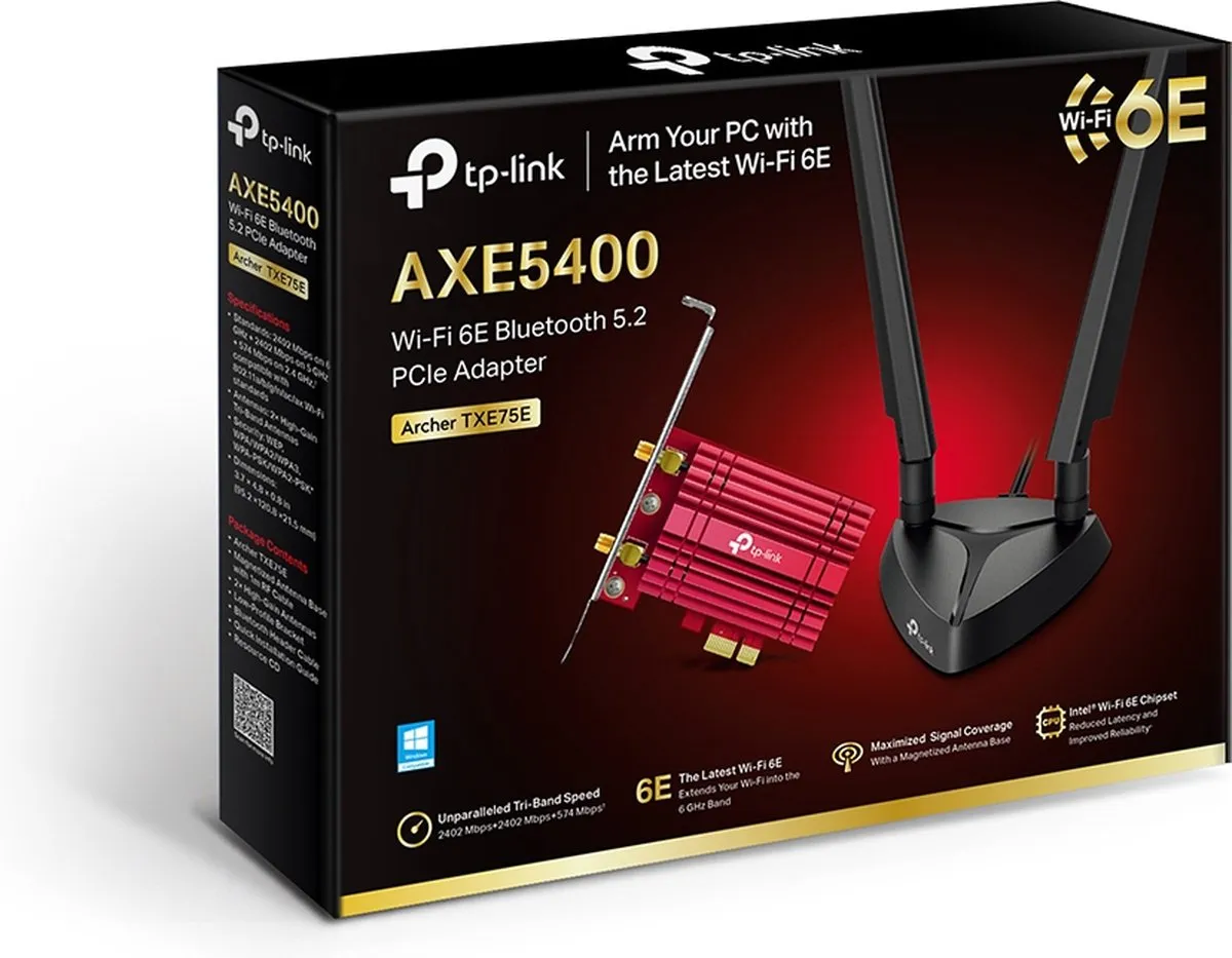 TP-Link Archer TXE75E AXE5400 Wi-Fi 6E Netwerkadapter - afbeelding 6 van 6