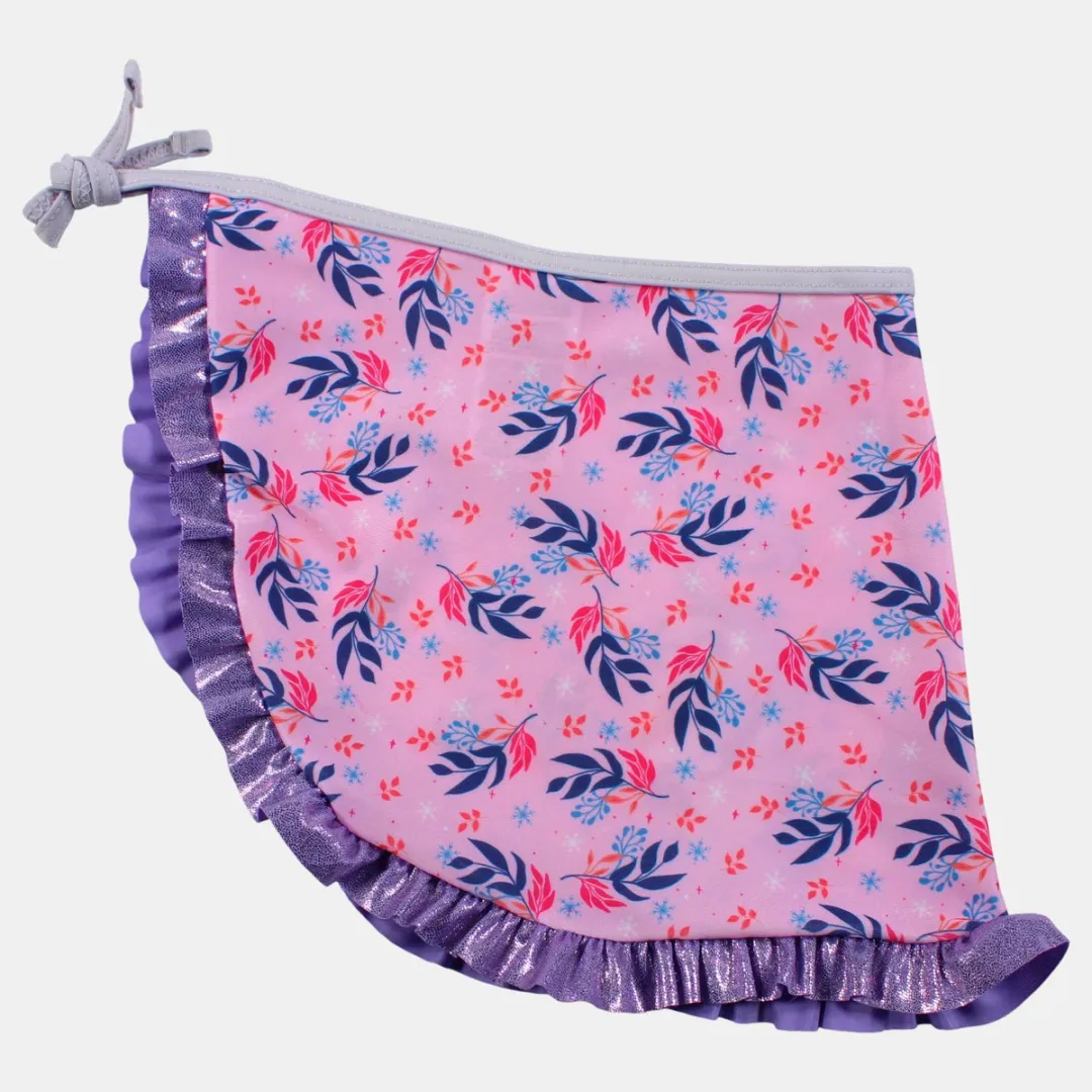 Disney Frozen Badpak met Rokje - Meisjes Maat 122/128 - Paars