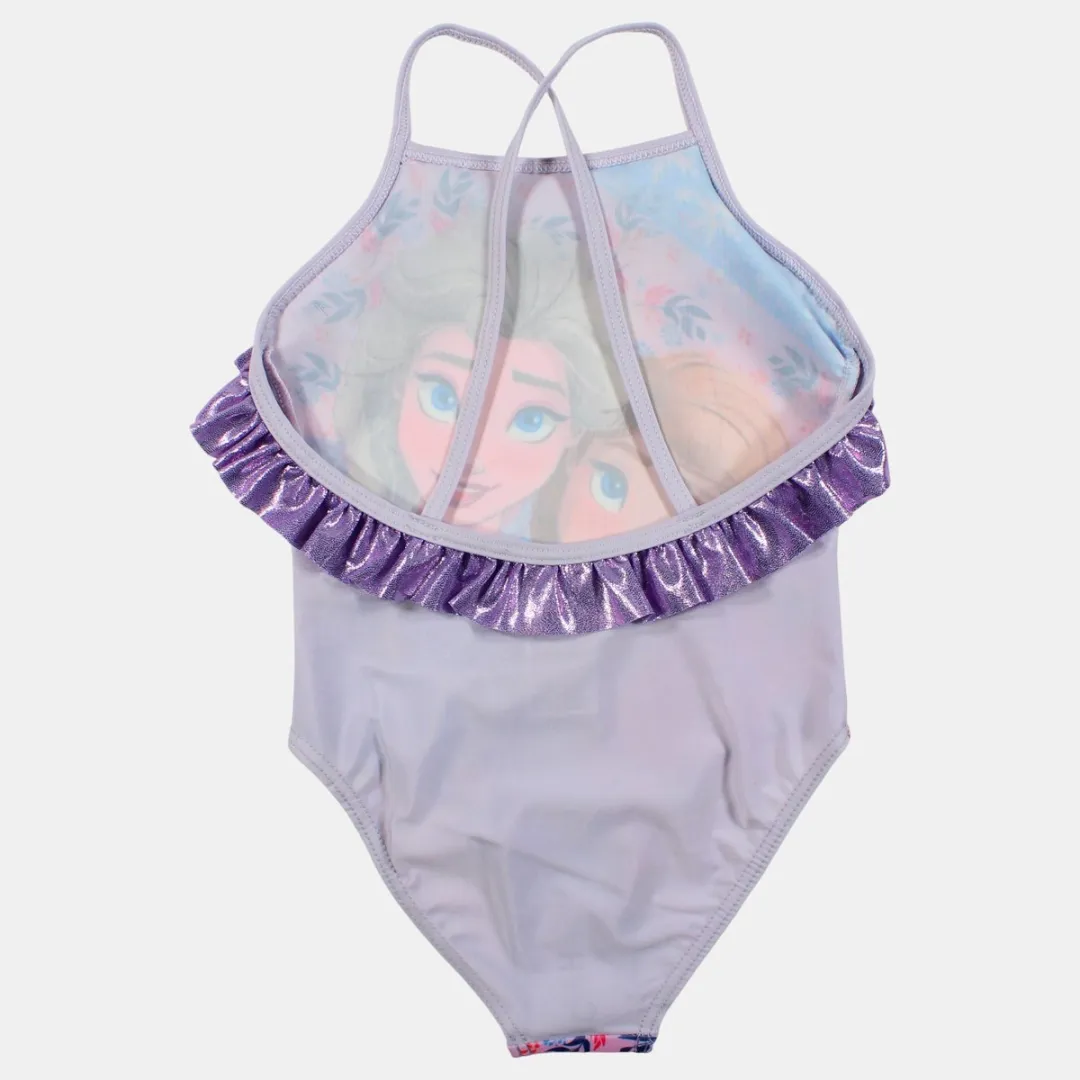 Disney Frozen Badpak met Rokje - Meisjes Maat 122/128 - Paars