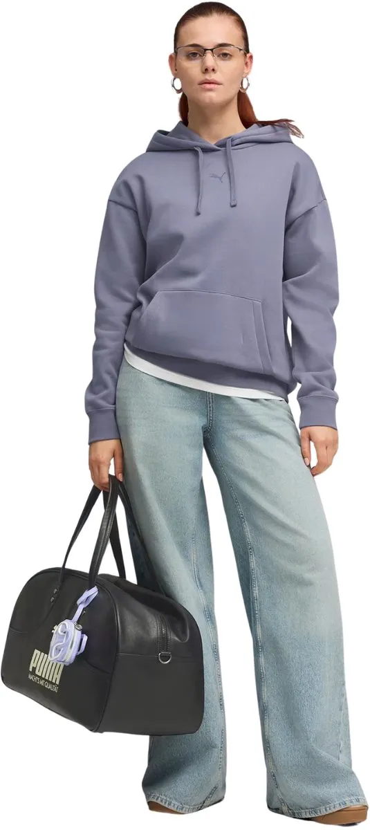 PUMA ESS Centered Cat Logo Relaxed Hoodie - Paars L