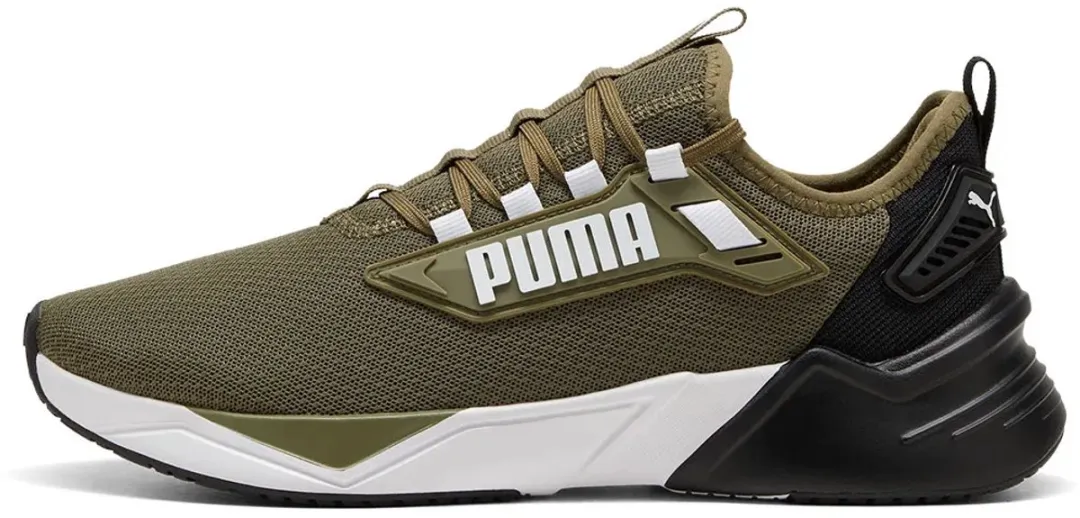 PUMA Retaliate 3 Hardloopschoenen - 45 - Olive/Black