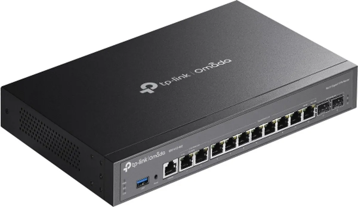 TP-Link ER7412-M2 Switch - 10x Ethernet, 2x SFP - Zwart