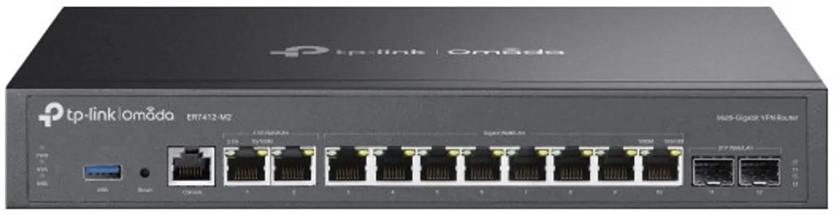 TP-Link ER7412-M2 Switch - 10x Ethernet, 2x SFP - Zwart