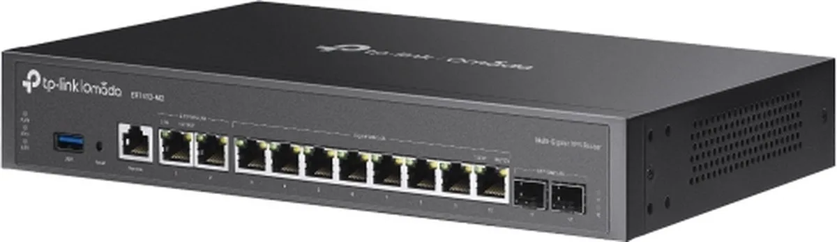 TP-Link ER7412-M2 Switch - 10x Ethernet, 2x SFP - Zwart