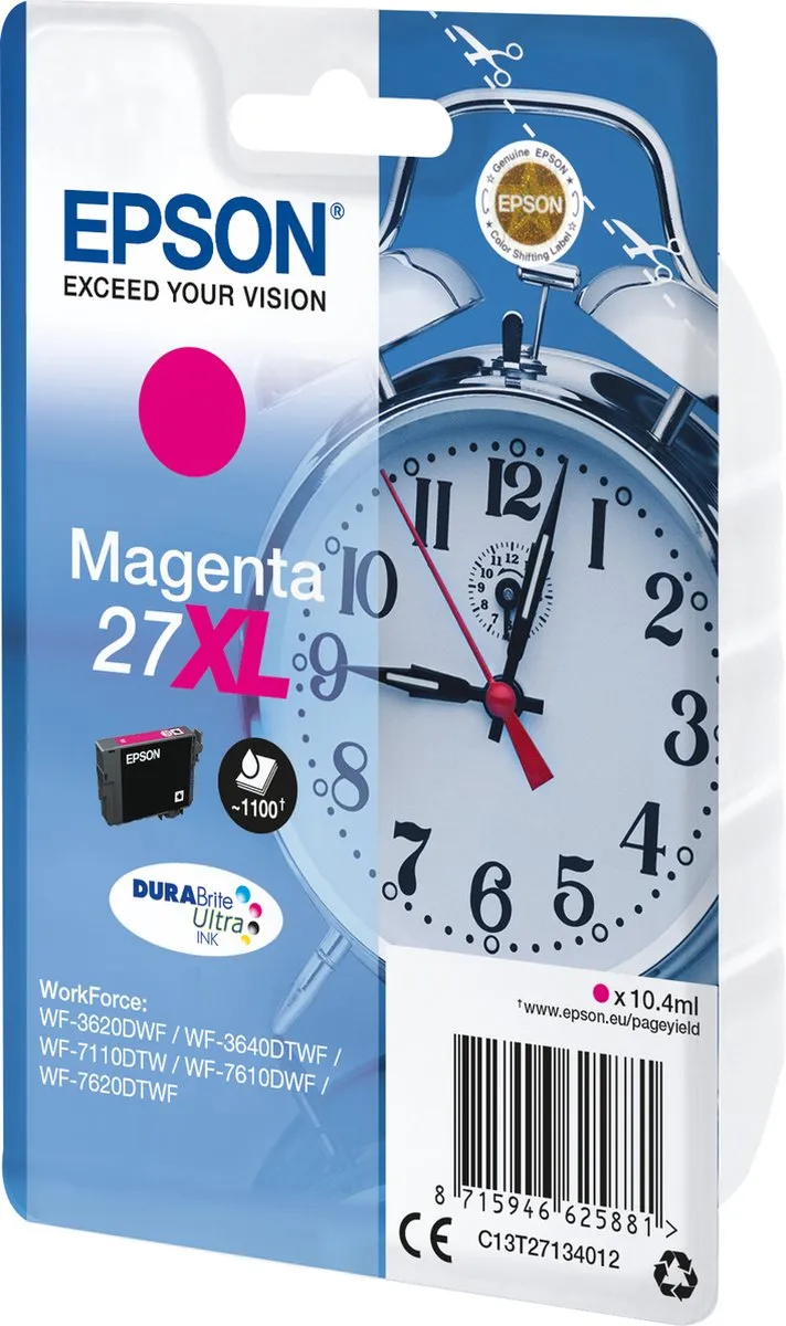 Epson 27XL Magenta Inktcartridge - 1100 pagina's