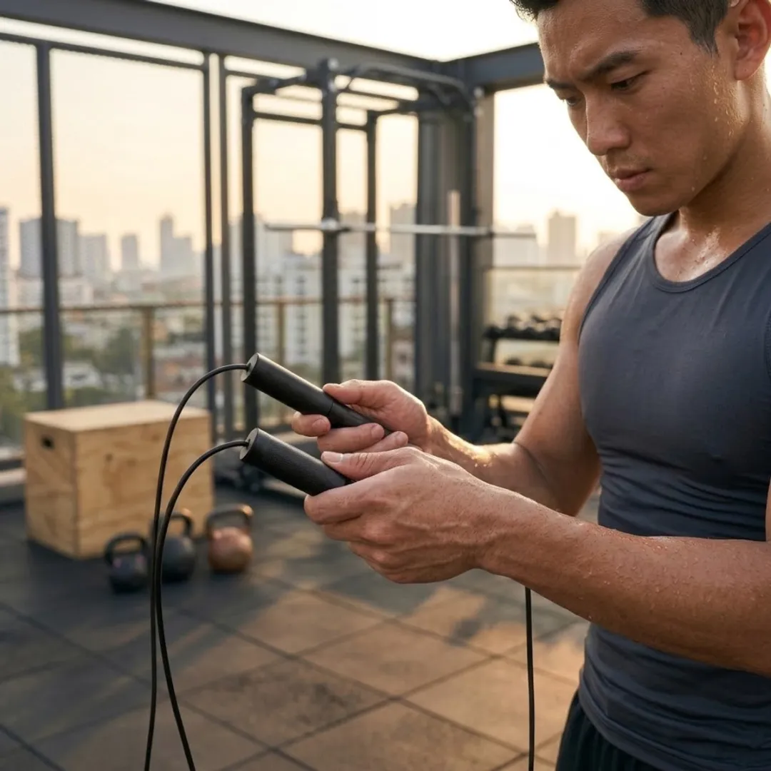 NuveX Zwart Springtouw - Cardio Training
