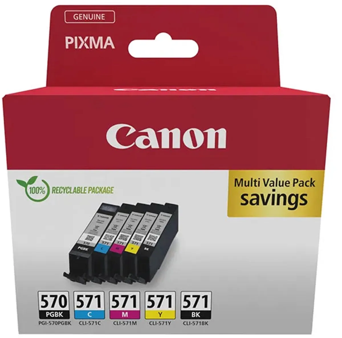 Canon PGI-570/CLI-571 Inktcartridges - 1105 Pagina's - Zwart & Kleur