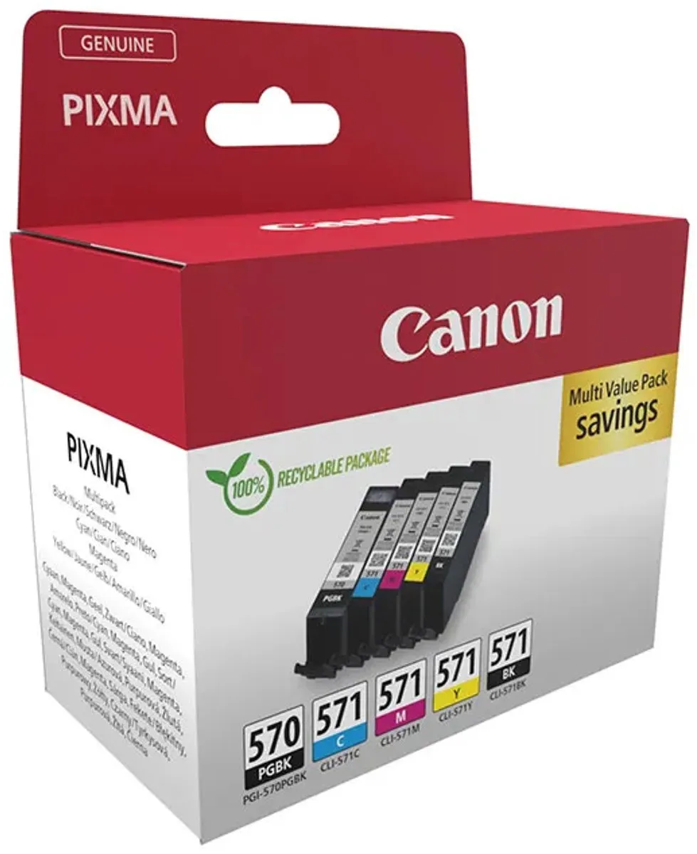 Canon PGI-570/CLI-571 Inktcartridges - 1105 Pagina's - Zwart & Kleur