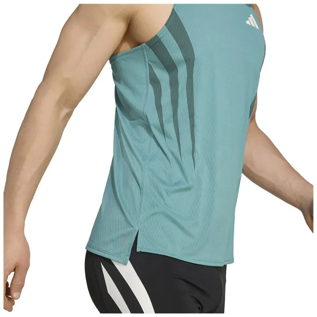 Adidas Adizero Archive Mouwloos T-shirt - Blauw XL