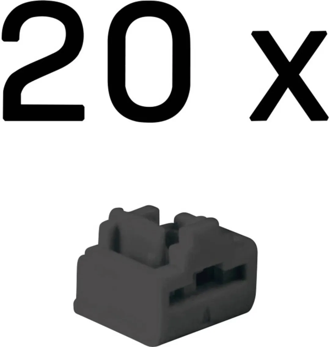 Lindy 47892 RJ45-poortslot - 20 Stuks - Zwart