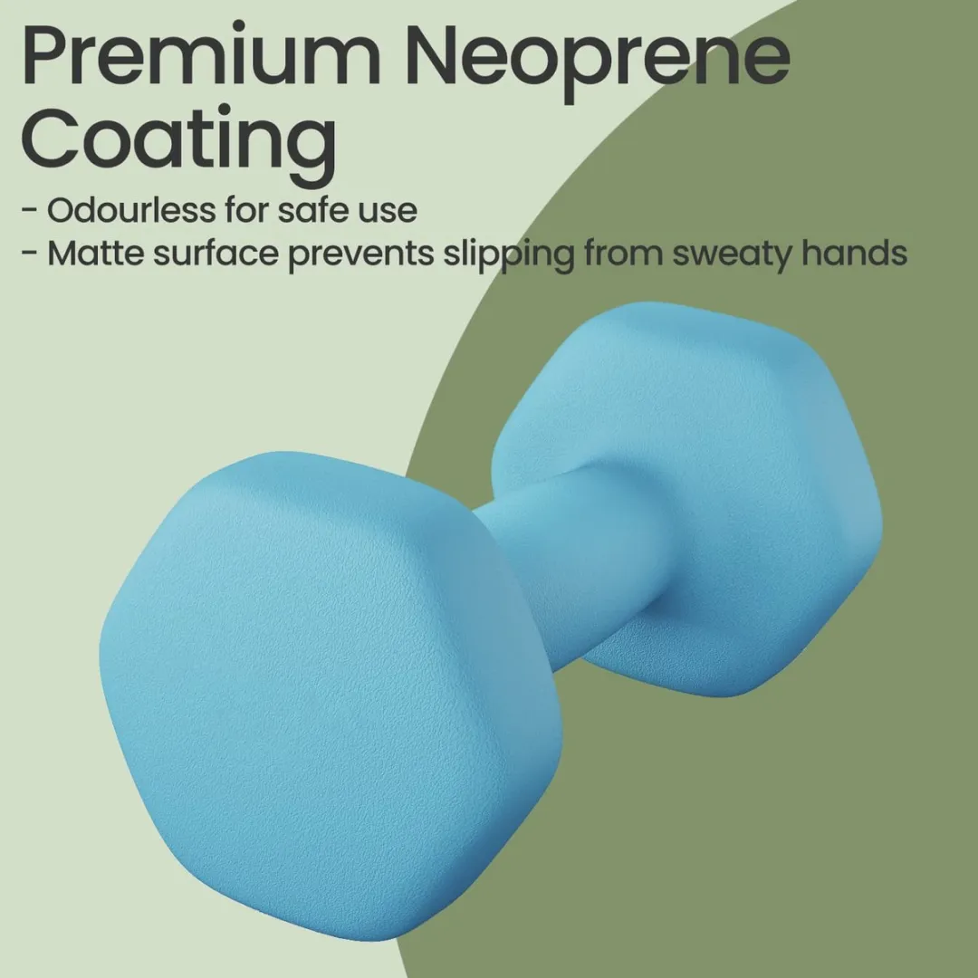 Songmics Halterset 2x2kg - Neopreen - Groen