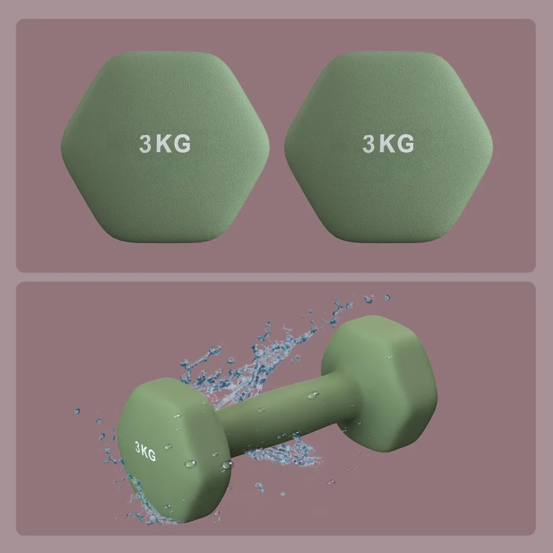Songmics SYL618MZ02 Hexagon Dumbbellset - 6 Stuks - Neopreen Coating