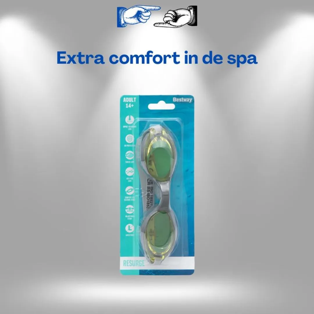 Bestway Zwembril 21051 - Anti-Fog UV Bescherming - Grijs/Geel - afbeelding 6 van 6
