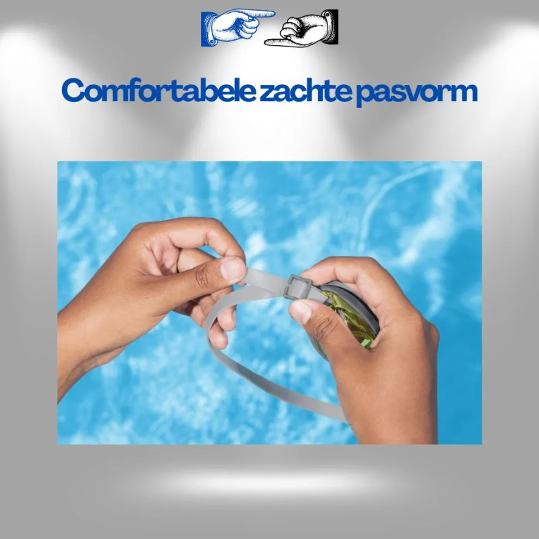 Bestway Zwembril 21051 - Anti-Fog UV Bescherming - Grijs/Geel