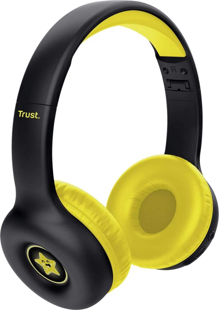 Trust Nouna Kinderkoptelefoon 25405 - Zwart/Geel - Volumebegrensd