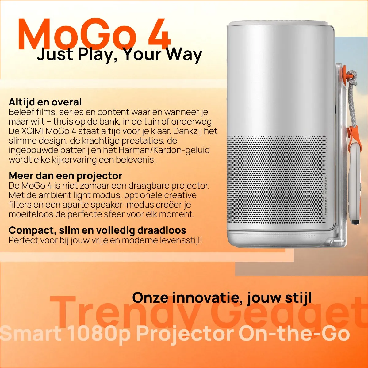 XGIMI MoGo 4 Draagbare Beamer - 65W - Zilver