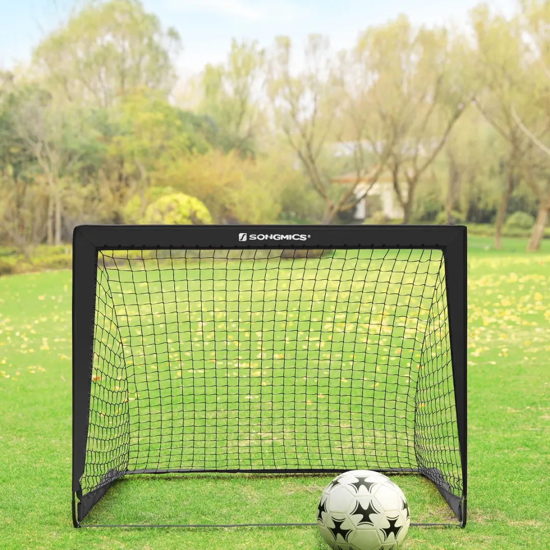 Songmics Voetbaldoel Pop-up Set 2 Stuks - Zwart
