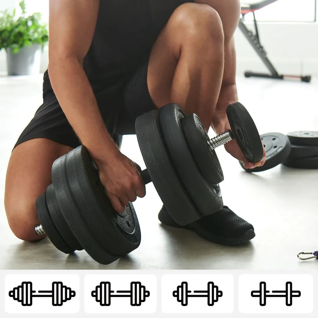 Songmics SYL30HV1 Dumbbellset 30kg - Zwart