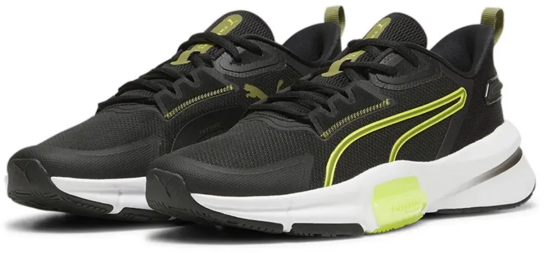 PUMA PWRFrame TR 3 Heren Sportschoenen 45 - Zwart/Olive Green/Lime Pow
