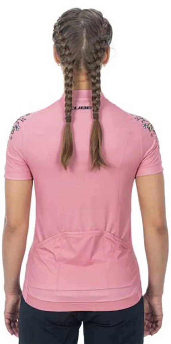 Cube Atx Cmpt Korte Mouw Wielertrui - L - Roze