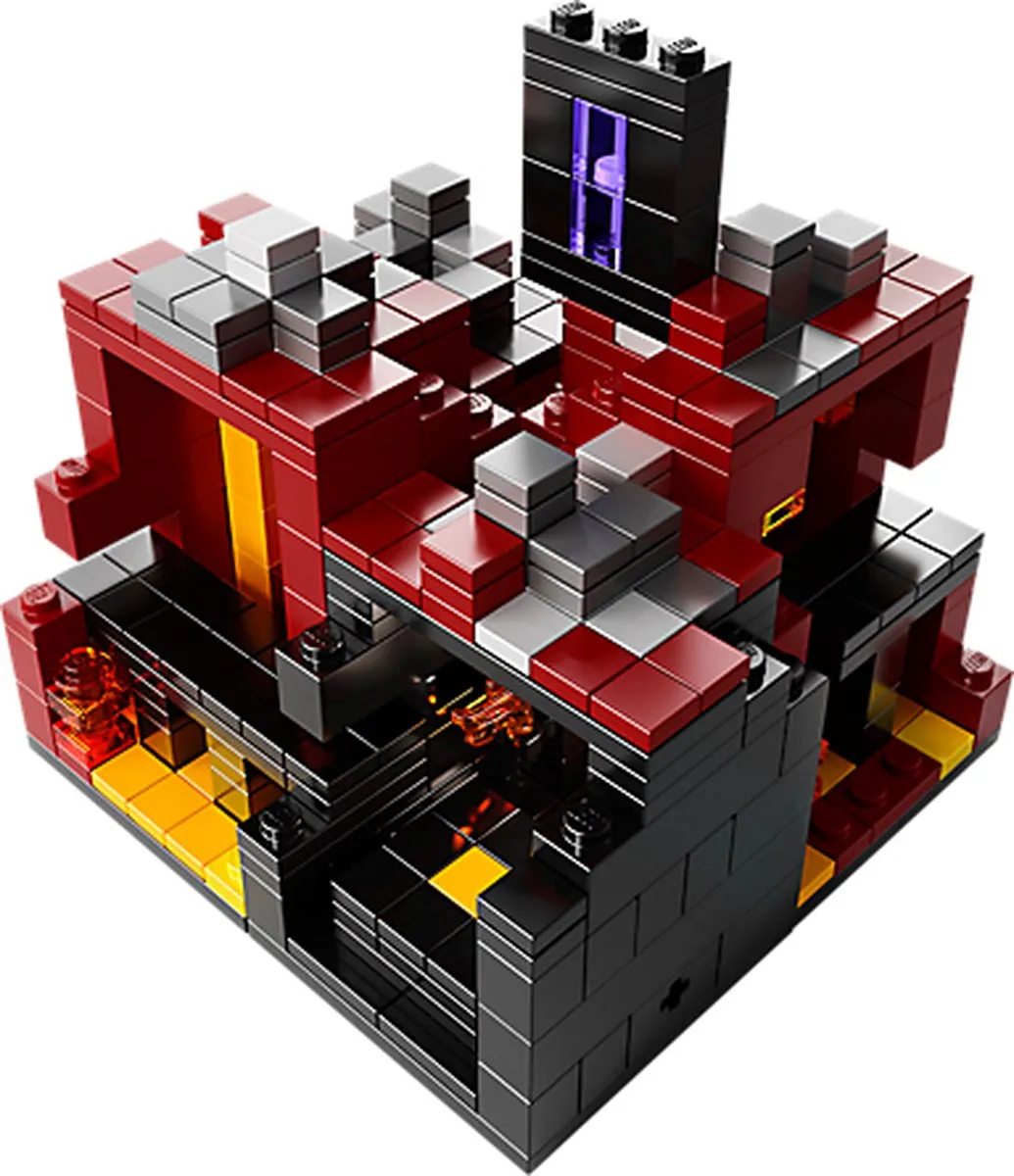 LEGO Minecraft Microworld The Nether 21106 - 469 Stukken - 3 Minifiguren
