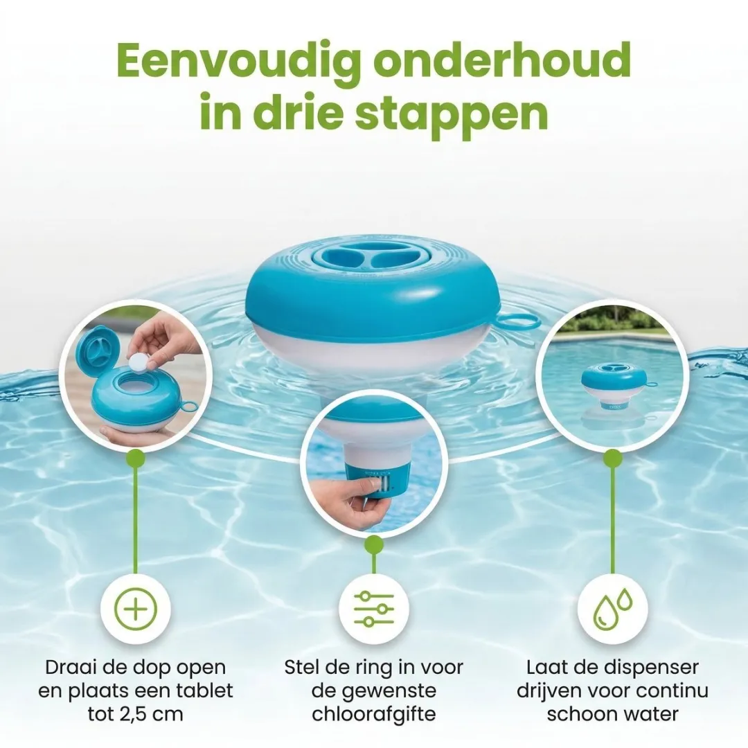 Intex Chloordrijver 29040NP-Blauw - 8-delig
